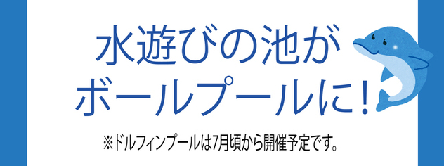 水遊びの池がボールプールに