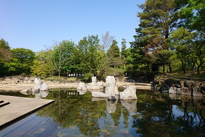 水遊びの池の写真