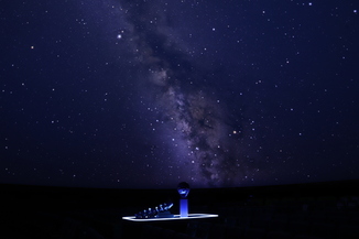 府中市郷土の森博物館プラネタリウム投映機と天の川